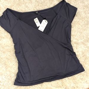 Express Body Contour Wrap Top